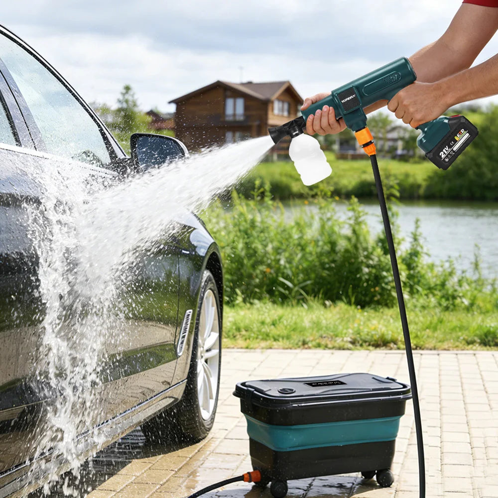 YOFIDRA 200 bar borstelloze elektrische hogedrukreiniger 6-in-1 autowasslang tuinspuit voor Makita 21V accu spuitpistool
