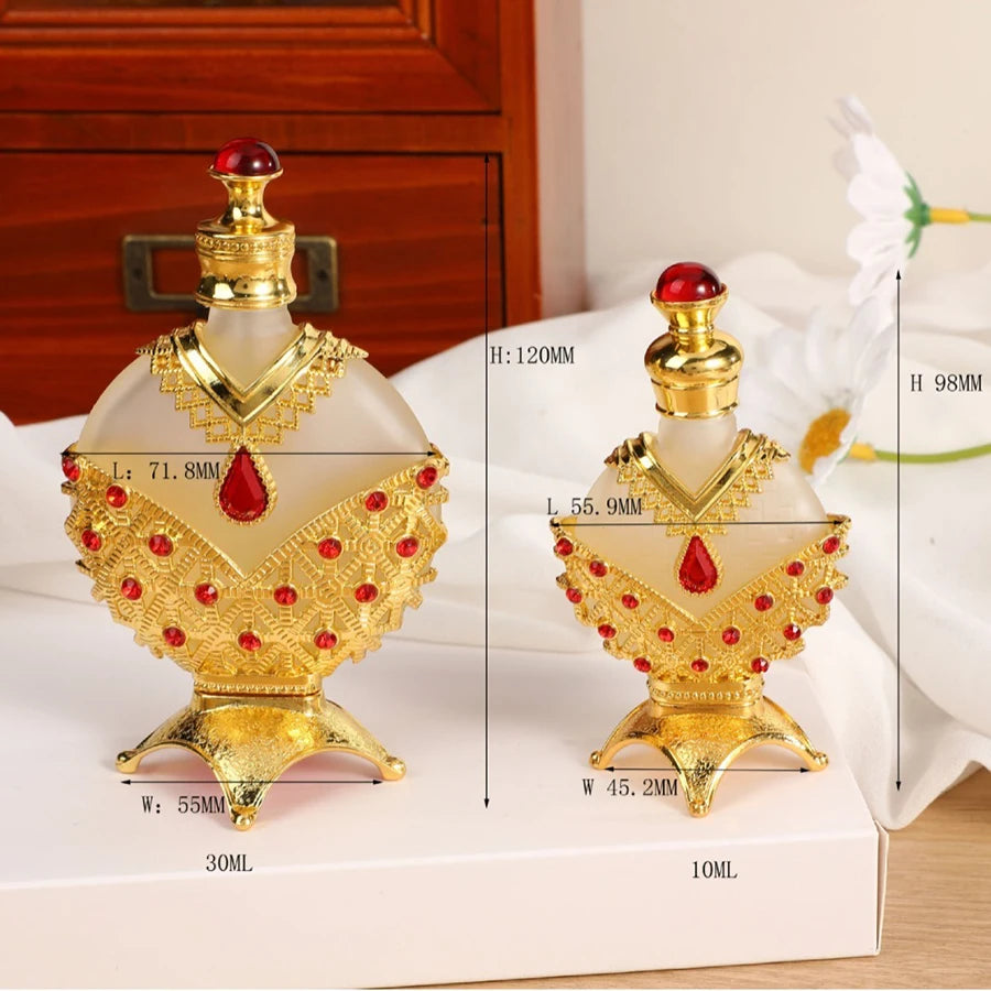 Set di Boccette di Profumo con Strass di Cristallo, Boccette Contagocce in Vetro Ricaricabili da 30ml e 10ml per Oli Essenziali, Accessori da Donna
