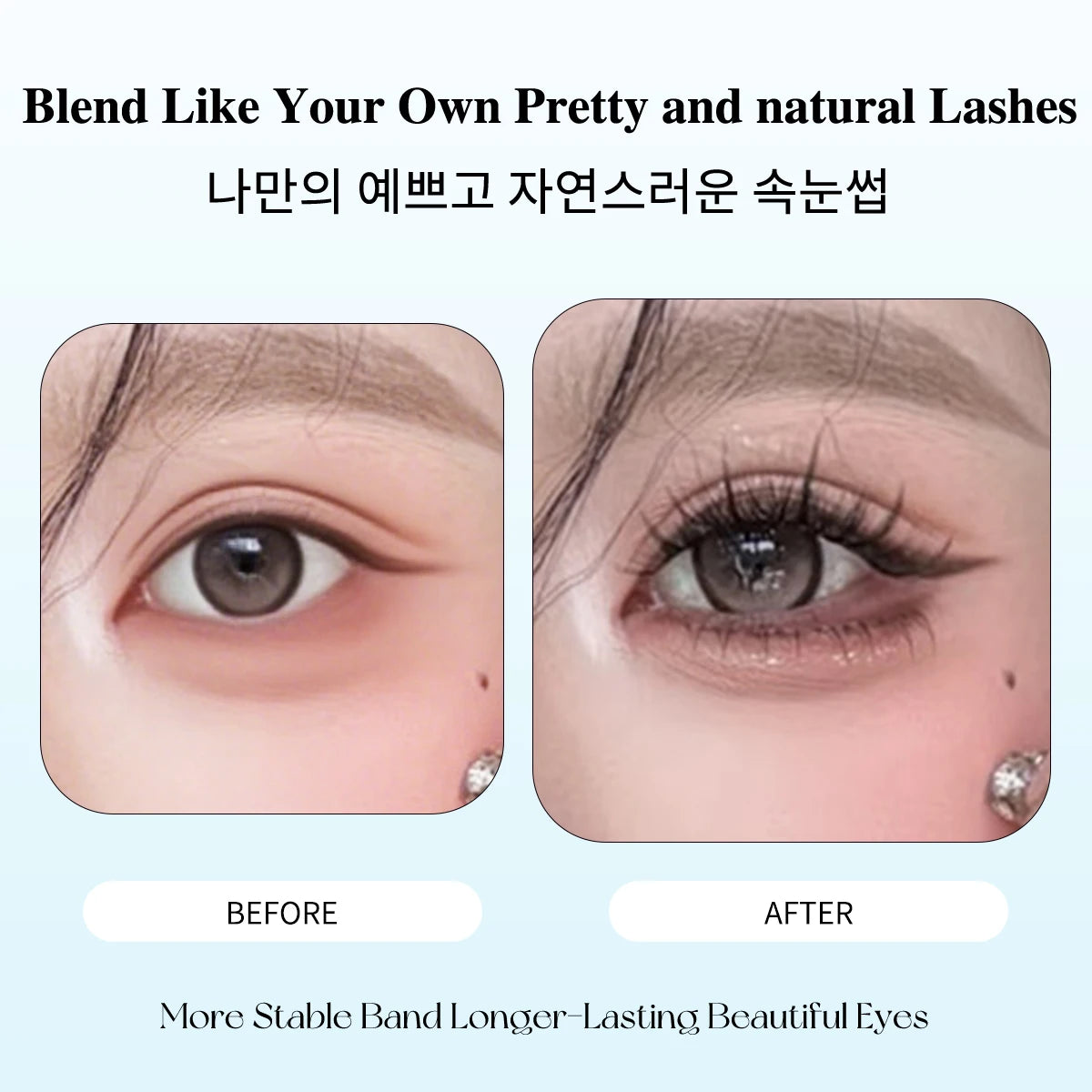 80 Cluster No-Gule Fairy False Eyelashes 10-13mm Thin Individual Lashes Naturally Heat Bonded Extension for Natural Soft Fluffy