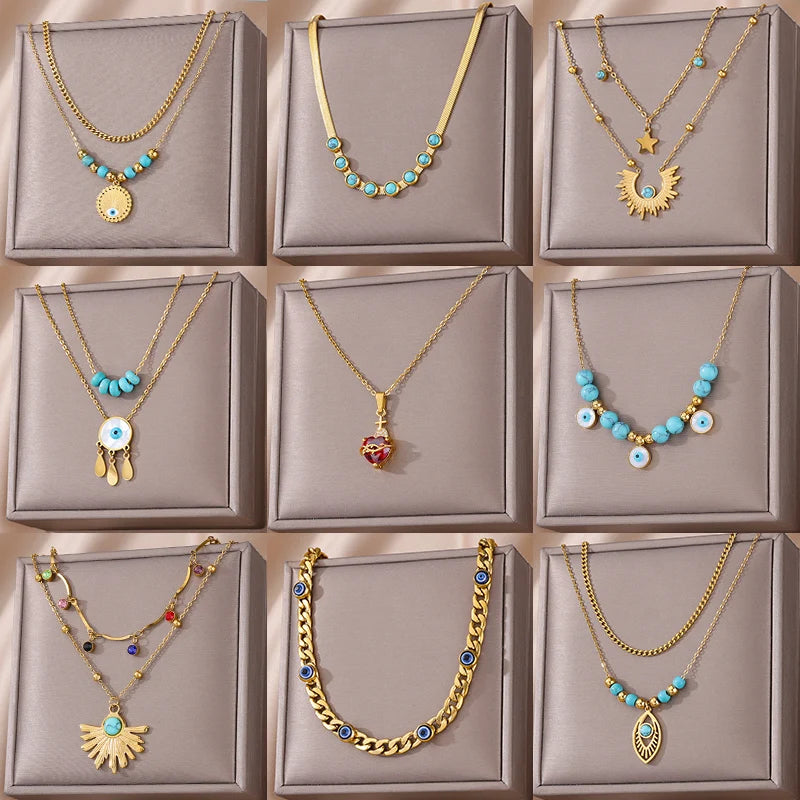 Collane con ciondolo a croce a forma di cuore con zirconi per donne, stile vintage, geometriche, circondate da viti, girocollo, gioielli alla moda, regalo 2026