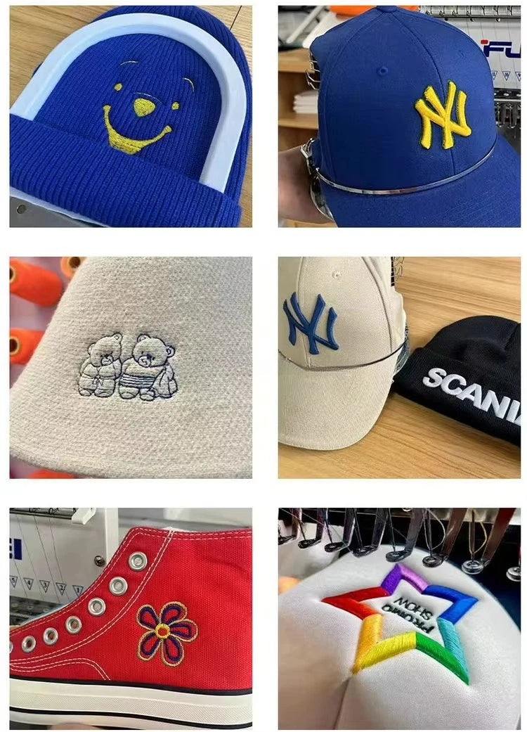 Consegna a Domicilio Automatica 15 Aghi 2 Teste Macchina da Ricamo Industriale per Cappelli Multifunzionale Computerizzata