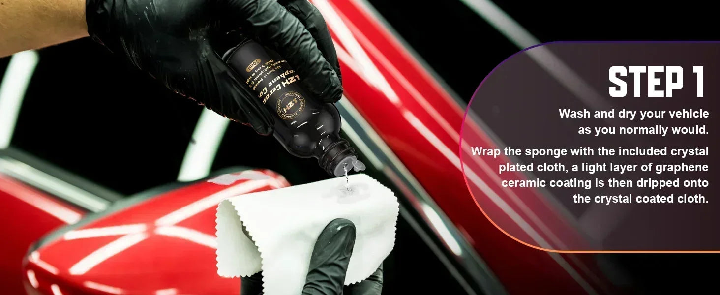 Graphene Ceramic Coating 20H/12H with Self Healing and UV Track Technology Car Detailing Professionals 10+ Years of Protection