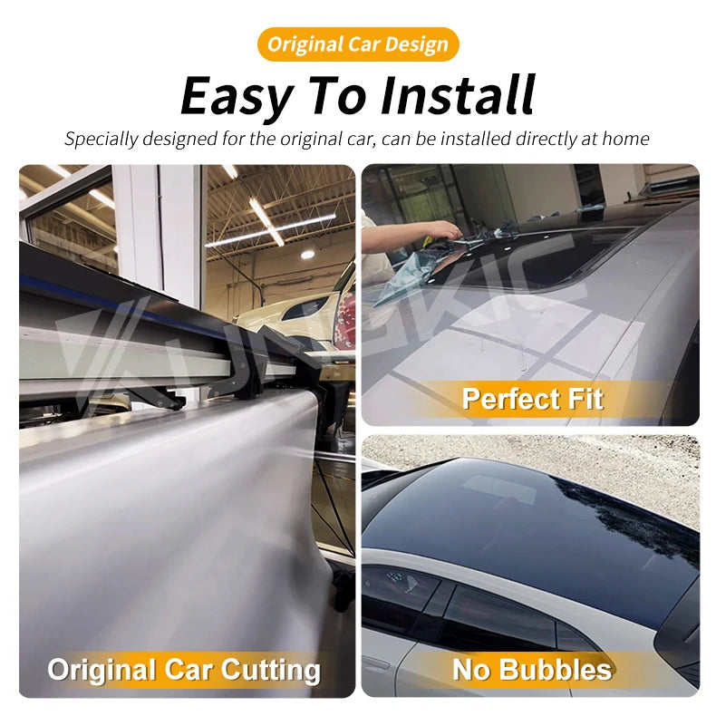 For Porsche Taycan 2020 2021 2022 2023 2024 TPU Pre Cut Sunroof UV Protection Film Heat Insulation Awning Supplies