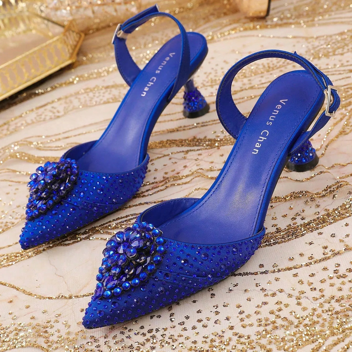 2025 Groene High Heels voor Dames - Italië-Geïnspireerd Strass Puntige Neus Ontwerp voor Schitterende Feesten | Ook in Grote Maten Verkrijgbaar