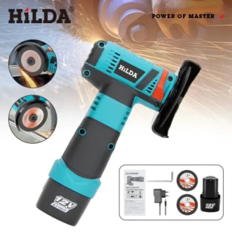 HILDA Mini Smerigliatrice Angolare 12V Ricaricabile Utensile Per Smerigliare Lucidare Macchina Per Smerigliare Per Tagliare Utensili Elettrici A Batteria Al Diamante