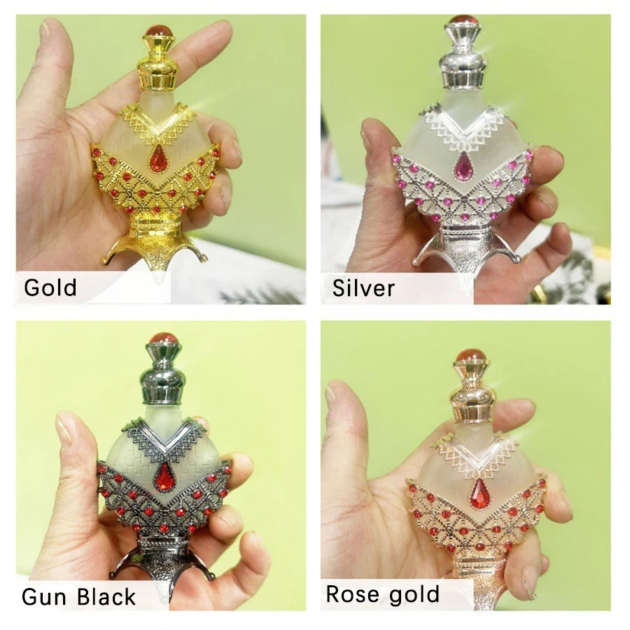 Set di Boccette di Profumo con Strass di Cristallo, Boccette Contagocce in Vetro Ricaricabili da 30ml e 10ml per Oli Essenziali, Accessori da Donna