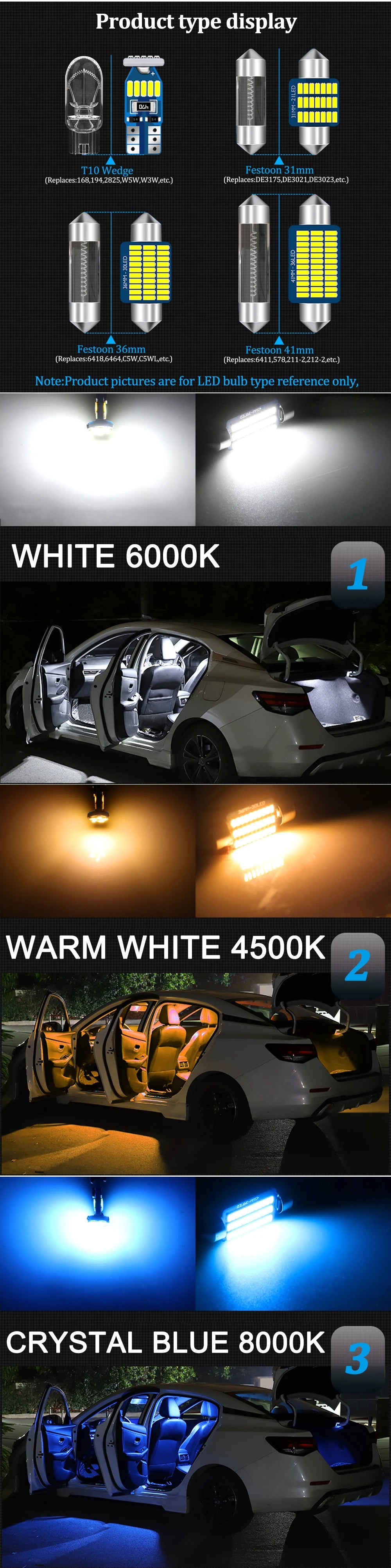 Car Accessories LED Interior Lights Canbus For Toyota Land Cruiser 200 100 80 70 Prado 150 120 90 FJ Cruiser 1990-2007 2008-2020