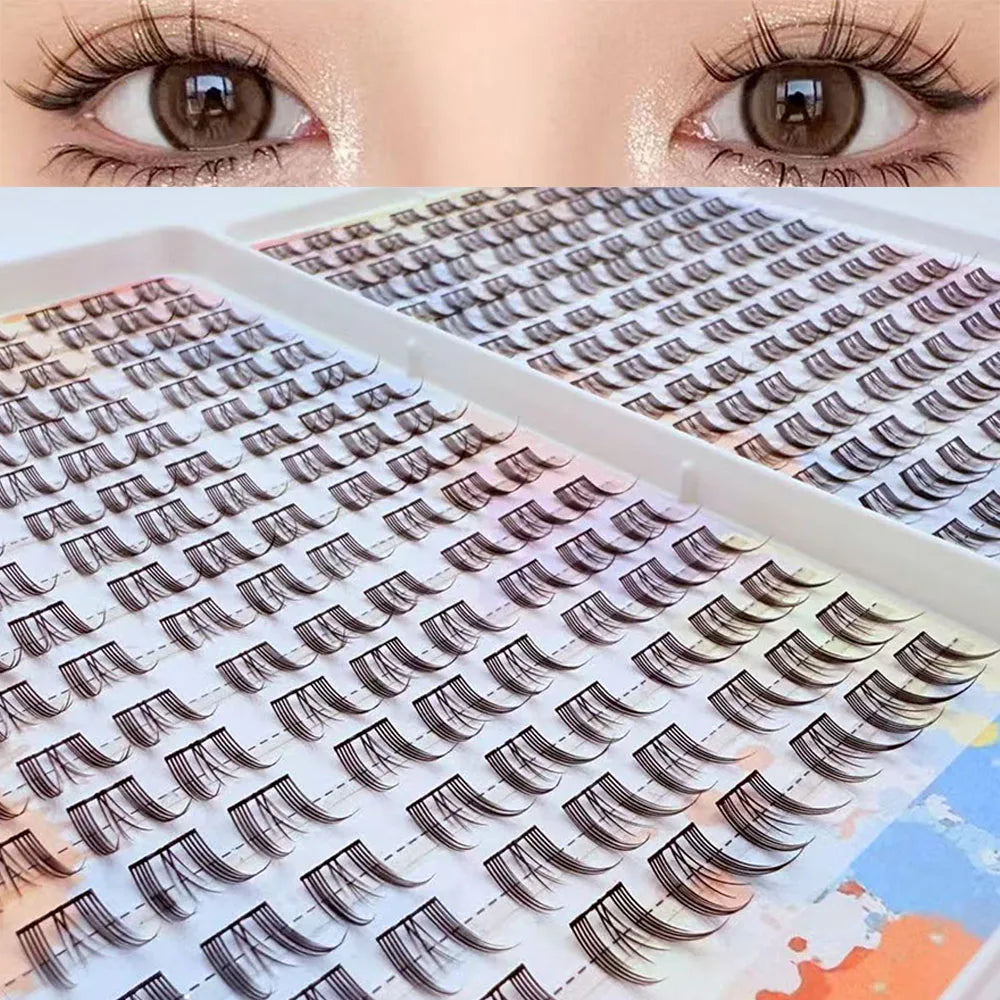 Hot Sales 32 Rows False Eyelash Book  Natural Soft  Daily Makeup Lash Clusters For Beauty