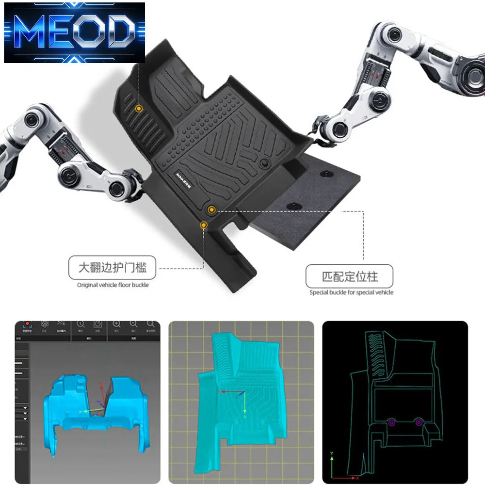 New Suitable For BYD Leopard Titanium 7 Fully Enclosed Special Foot Pad modified TPE Single Layer Car Floor Mat