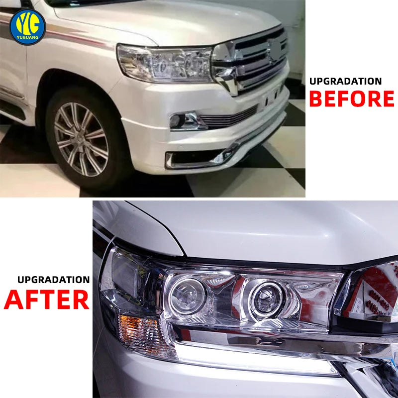 For Toyota Land Cruiser LC 200 Plug And Play Front Light 2016-2019 Lc200 Head Light Upgrade Projectors Led Headlight