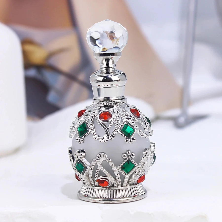 1 STKS Luxe Parfumfles Essentiële Olie Fles 15ml Lege Fles Opbergfles Cadeau Glazen Parfumfles Draagbare Flesjes