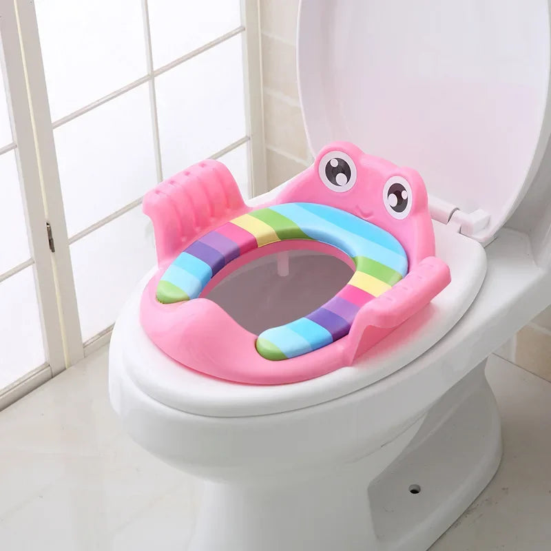 Riduttore per WC per bambini con scaletta, seggiolino da allenamento regolabile, comodo, a forma di cartone animato, per bambini