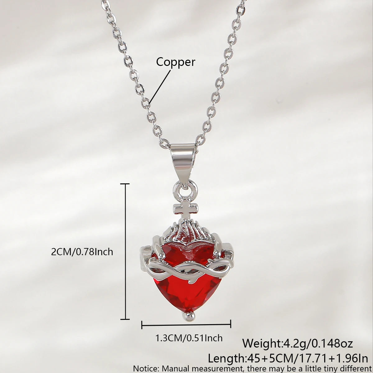 SUNSLL Heilig Rood Hart Kruis Zirkonia Hangers Kettingen Luxe Vrouwen Verguld Romantische Liefde Jubileum Sieraden Geschenken