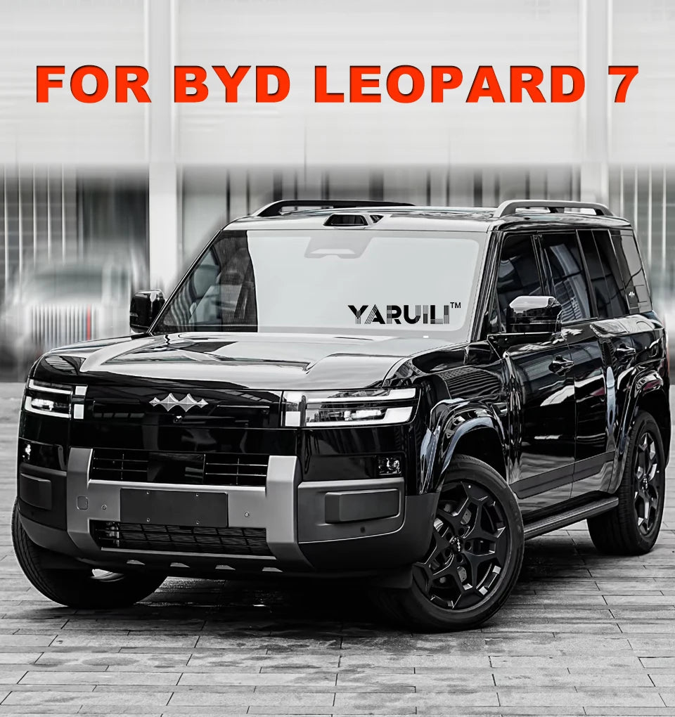 For Byd Leopard 7 2025 2026 Leather Car C Pillar Anti-kick Protective Mat Seat Belt Pad Rear Door Cover Strip