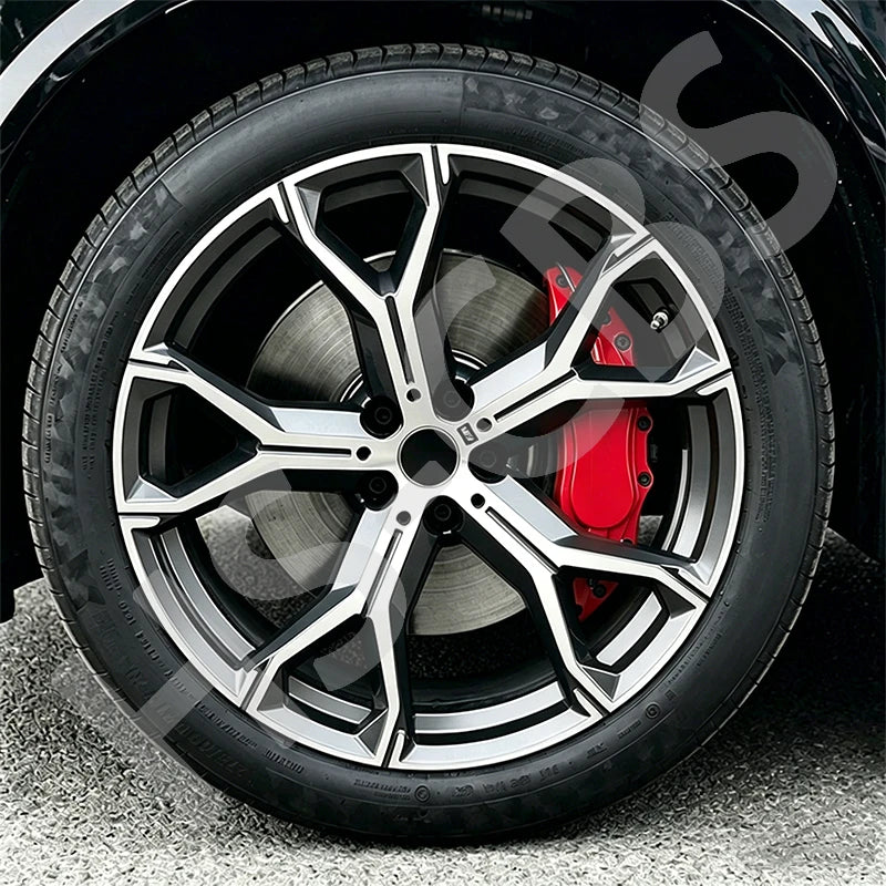 2/4Pcs L/M Metal Car Brake Caliper Cover Stickers Brake Disc Anti Dust Cover Protective Shell Wheel Auto Styling Accessories