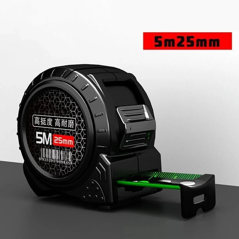 1/5 STUKS Zelfsluitende Fluorescerende Stalen Rolmaat Hoog-precisie Laser Inkjet Code Doos Liniaal Meetgereedschap Meter Liniaal