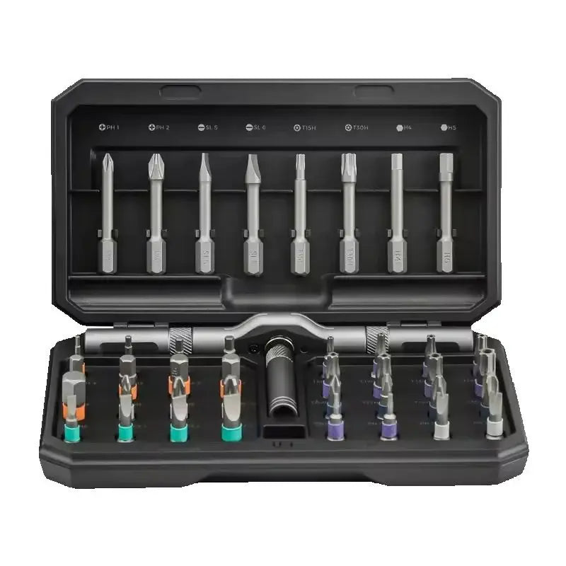 Set di cacciaviti a cricchetto magnetici senza fili 42 in 1 portatile mini maniglia kit di attrezzi di precisione per la riparazione domestica