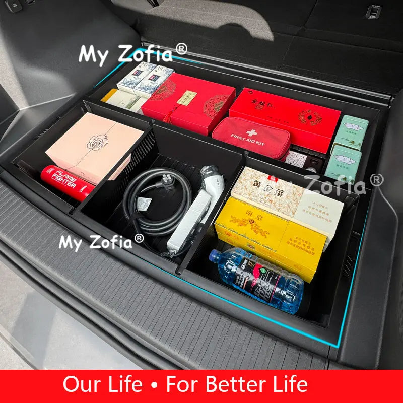 Multifunctional Waterproof Car Trunk Storage Box Interior Upgrade Organizer Accessories For BYD Ti7 Leopard Titanium 7 2025 2026