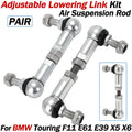 1 Pair Adjustable Air Suspension Rod Lowering Links Kit For BMW F11 E61 E39 X5 X6 Automotive Accessories