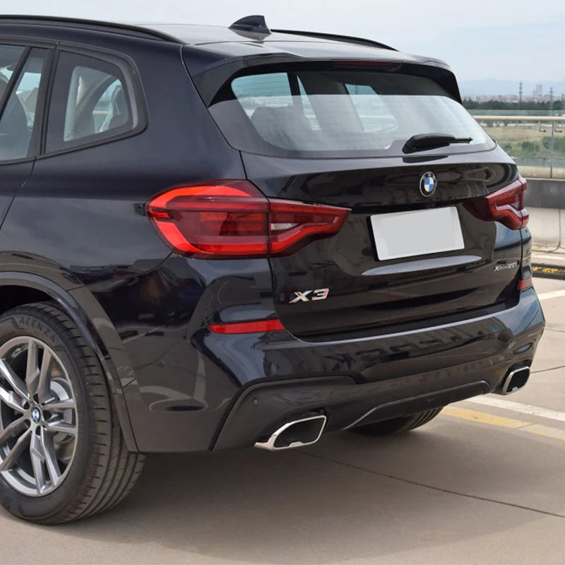 for 2018-2023 BMW X3 X4 G01 G08 G02 Exhaust Upgrade M40i Square Black Stainless Steel Muffler Tip Tailpipe Exhaust Tip