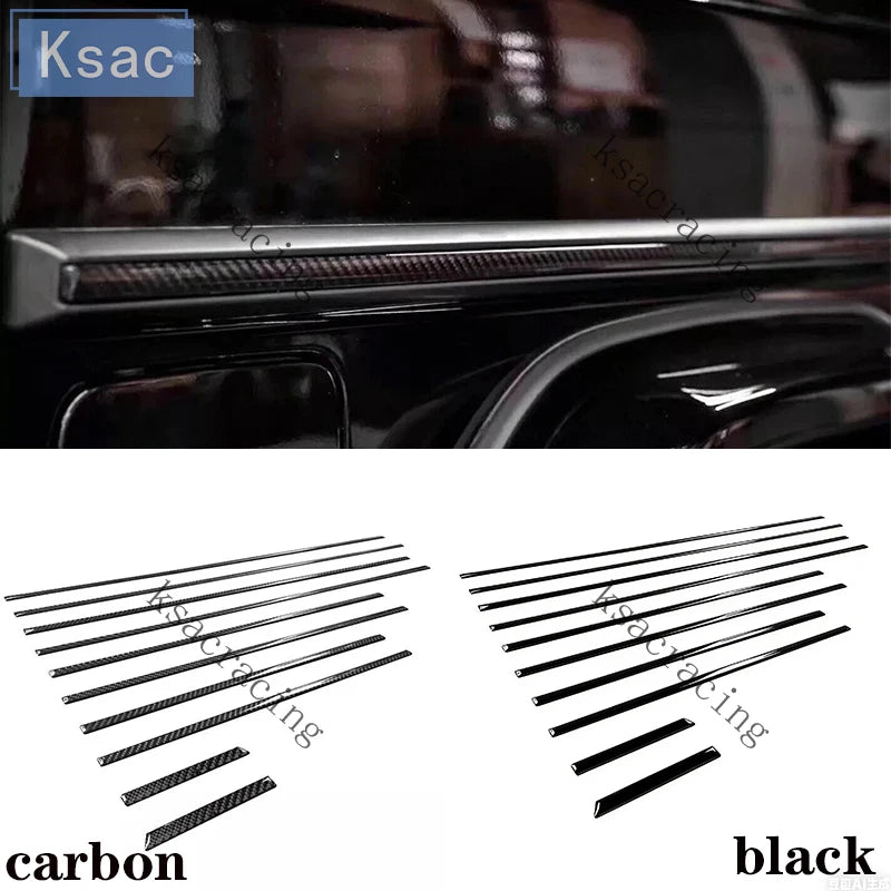 For Mercedes Benz G class w463 W464 side molding trim for G350 G400 G500 G55 G63 G65 G580 black carbon sliver side molding trim