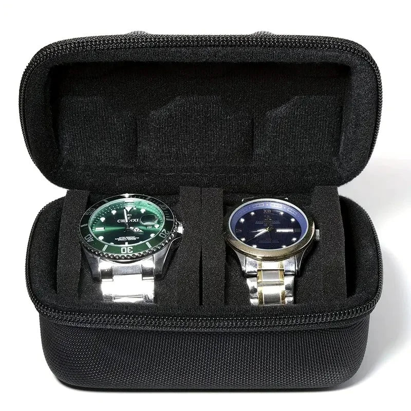 Watch Storage Travel Case, Watch Display Box, Hard Shell Watch Travel Bag,with Soft Foam Pillow and Handle