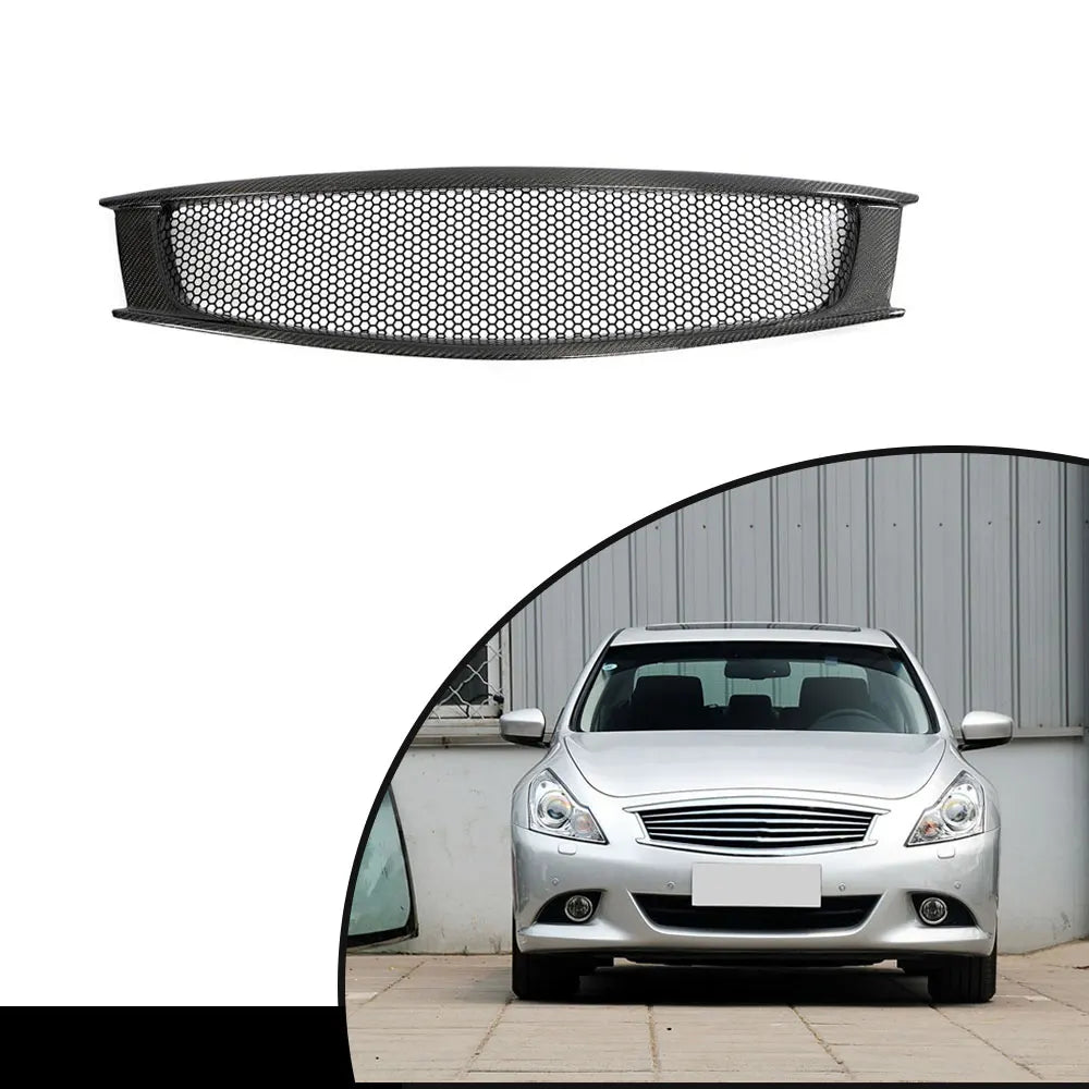 Product Customization Luxury Comfort Carbon Fiber Front Grill Cover forInfiniti G37 Coupe 2013 Fitting Rear Bumper Carbon Black