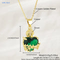 SUNSLL Nuovo zircone cubico placcato oro Smeraldo Sacro Cuore Fiamma Spina Croce Collana Alla moda Versatile Gioielli da donna Regalo