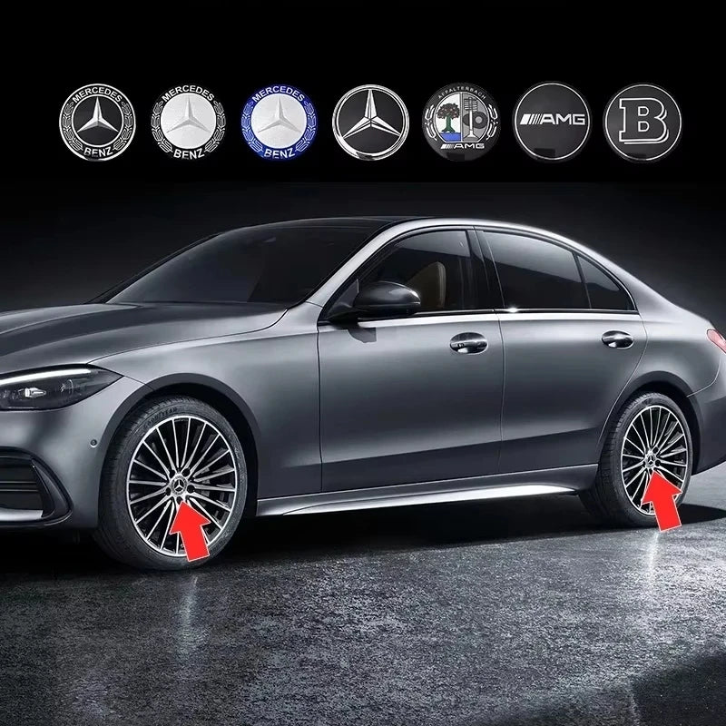 4Pcs 75mm Car Wheel Center Hub Caps Covers for Mercedes Benz A B C S Class AMG GLA CLA GLC W176 W221 W222 W204 W205 Accessories