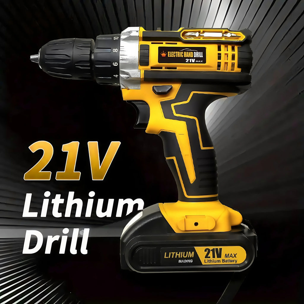 Cacciavite a batteria al litio, cacciavite elettrico, trapano elettrico, trapano a percussione elettrico, set combinato, kit fai da te