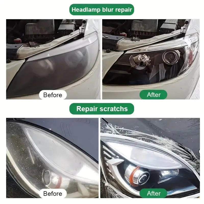 Professional Car Headlight Restoration Yellowing, Oxidation,Fogging Removes Automotive Front & Rear Light Polish Clean Care
