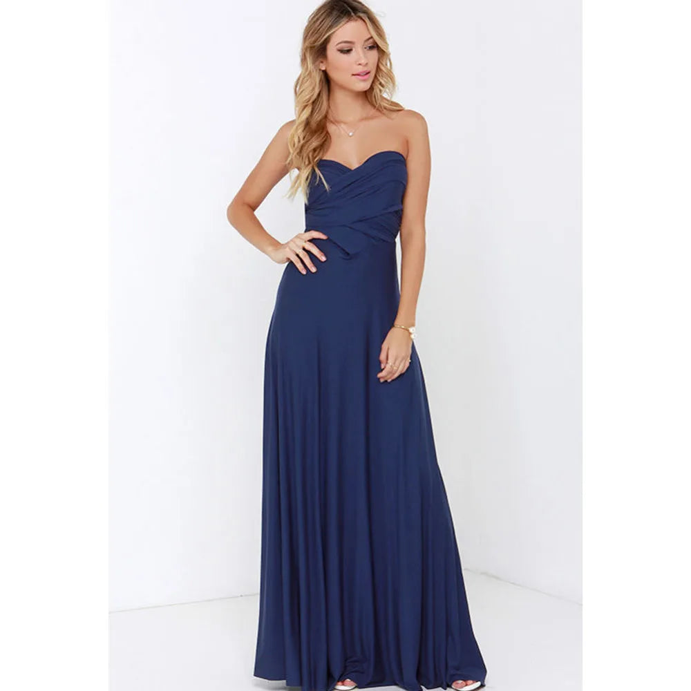 Sexy Vrouwen Multiway Wrap Convertible Boho Maxi Club Rode Bandage Lange Jurk Feest Bruidsmeisje Infinity Robe Longue Femme