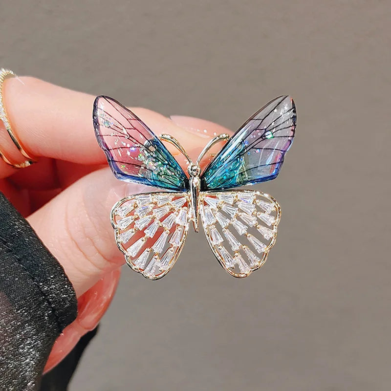 Spille in acrilico trendy da fata elfo farfalla libellula da donna e ragazza, gioielli multicolore in plastica a forma di insetto per feste di compleanno e uso quotidiano