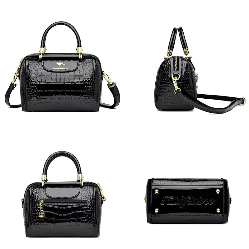 Borsa da donna in pelle di coccodrillo, nuova moda 2024, borse a tracolla da donna di lusso firmate, borsa da ragazza retrò alla moda, portafoglio Bolsas
