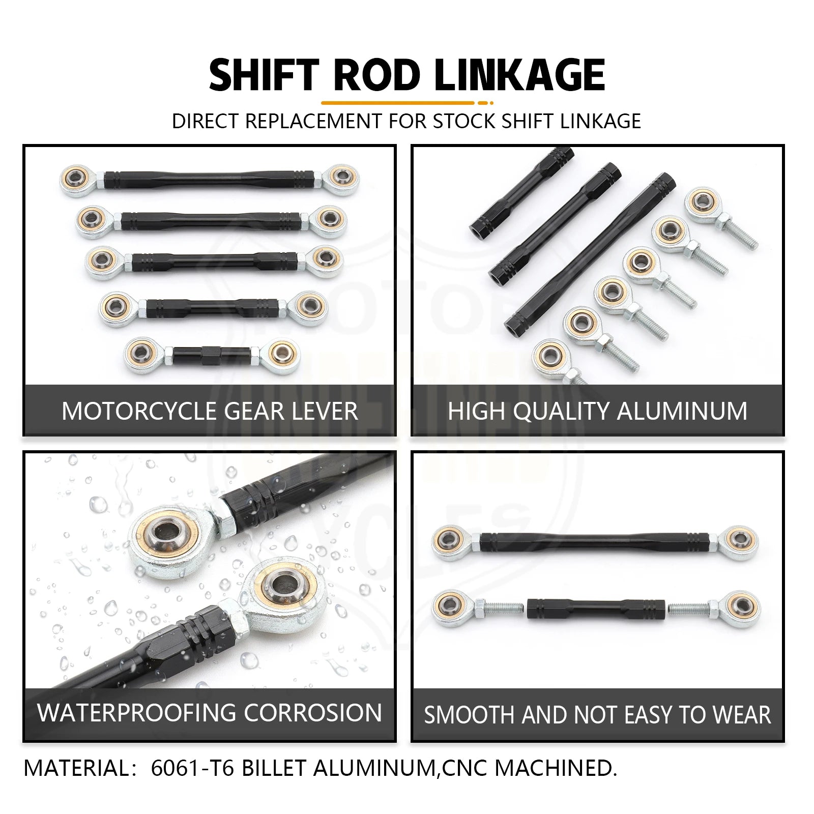 Motorcycle M6 Shift Rod Linkage 40 70 90 100 120 150 160 170 180 190 200 220mm Footrest Foot Peg Rearset Gear Shift Shifter Rod