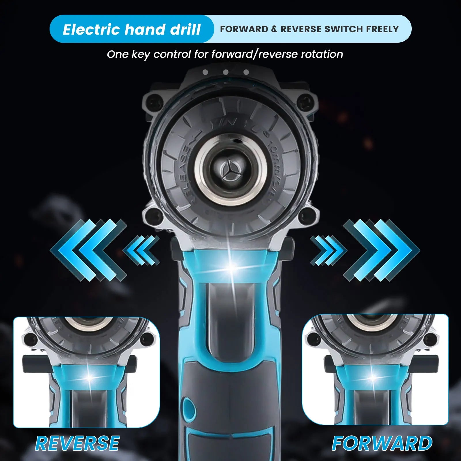 Trapano Avvitatore a Batteria 21V con Funzione a Percussione, Tassellatore Rotante, Trapano a Percussione a 2 Velocità, Set Avvitatore Elettrico con 2 Batterie