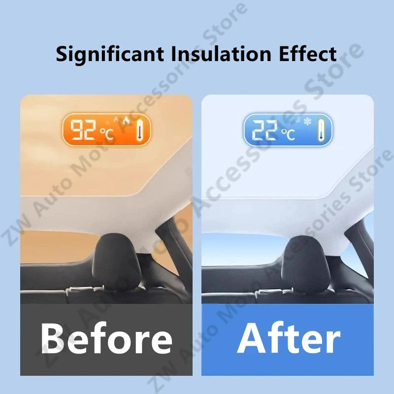 For PORSCHE TAYCAN 19-26 Split Panoramic Sunroof Sunshade,Car Interior Thermal Insulation And Sun Protection Accessories Refit