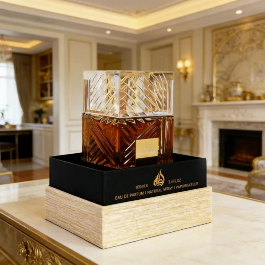 Lattafa 100ml Luxe Khamrah Parfum voor Mannen Unisex Musk Geur, Langhoudende Spray, Verleidelijke Feromonen, Levendige en Betoverende Geur Aantrekkelijk, Cadeau-idee voor Haar