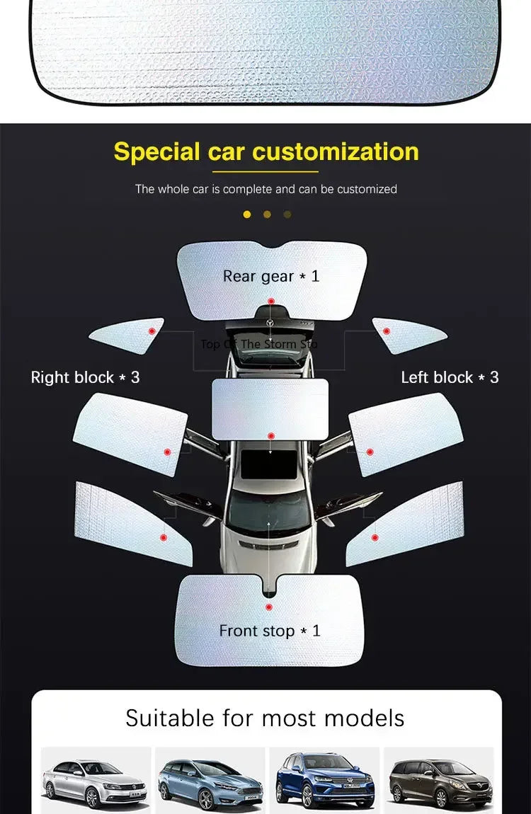 Full Coverage Sunshade For Nissan Patrol Y62 2010 2011~2023 Infiniti QX56 QX80 Sun Shade Car Heat insulation Anti-UV Accessories