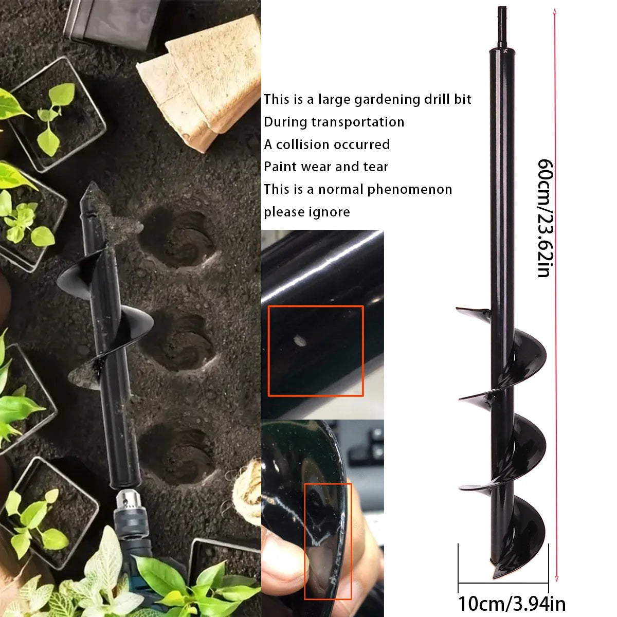 Spiraal boorbit - Spiraalboorbit voor thuis aanplanten - Plantgereedschap voor het losmaken van de grond en het graven van gaten, tuinboorbit,
