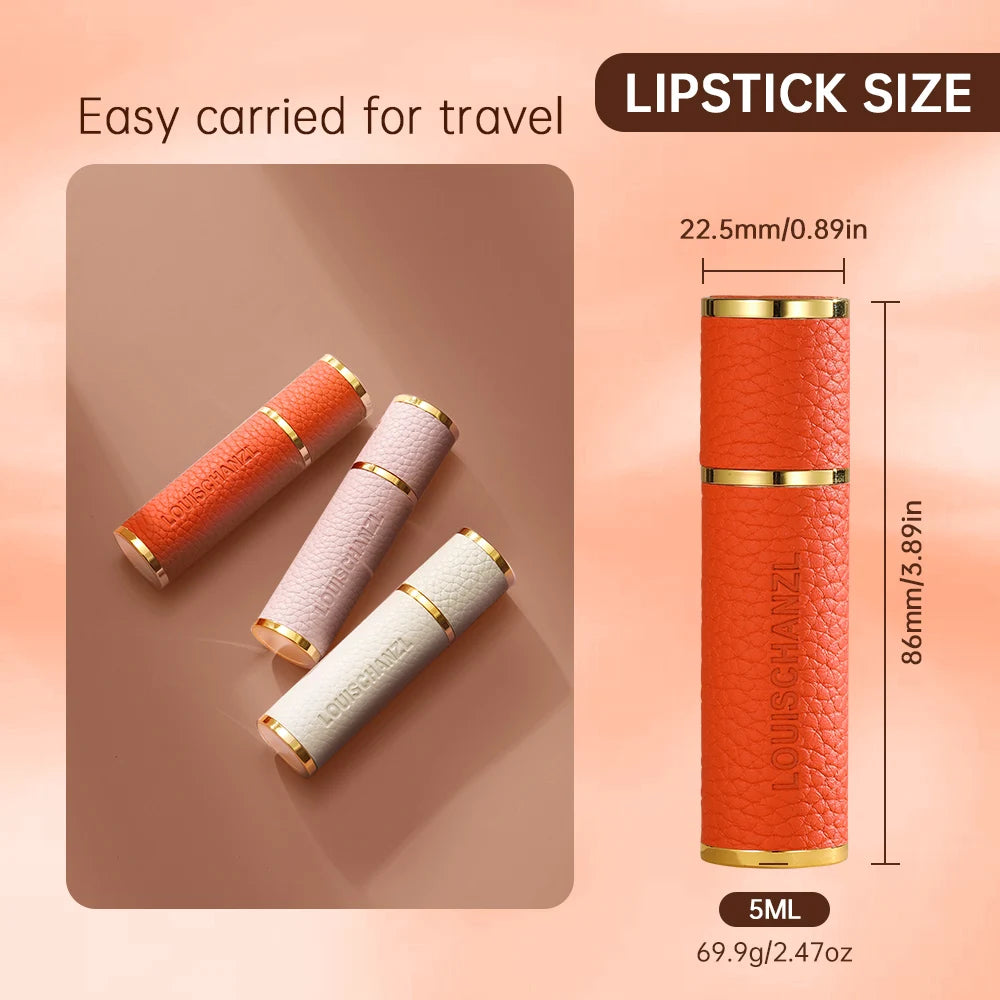 Louischanzl magnet Perfume Atomizer Bottle Portable leather Sprayer for Boarding Tight Sealing Travel Perfume Spray gift 5ml
