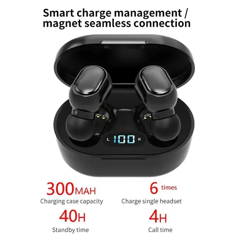 Cuffie Wireless Bluetooth E7S TWS Auricolari Controllo Sport Cuffie Impermeabili per Smartphone Sport PBUG Accessori Gaming