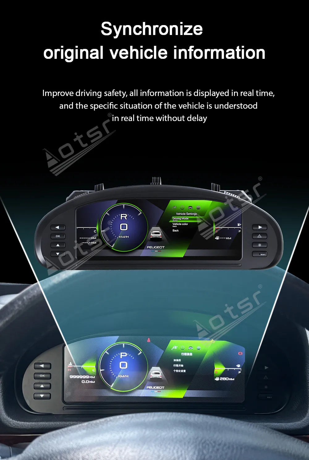 12.3 Inch Car LCD Digital Cluster For Toyota Hilux 2016-2024 Dashboard Virtual Cockpit Instrument Auto Speed Meter Ai Screen