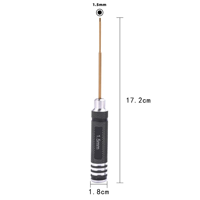 H0.9-3mm inbussleutels 0.9/1.5/2.0/2.5/3mm inbus-schroevendraaiers voor RC Helikopter Drone Vliegtuig Model Reparatie Gereedschap