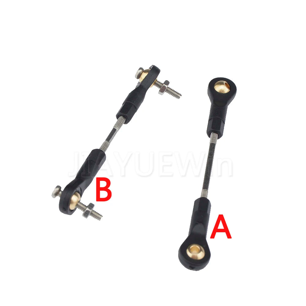 1Pc M2 Stainless Steel Push Rod Linkage + 2Pcs Nylon Rod End Ball Joint Set Assembly for Rc Model Airplane Car Boat