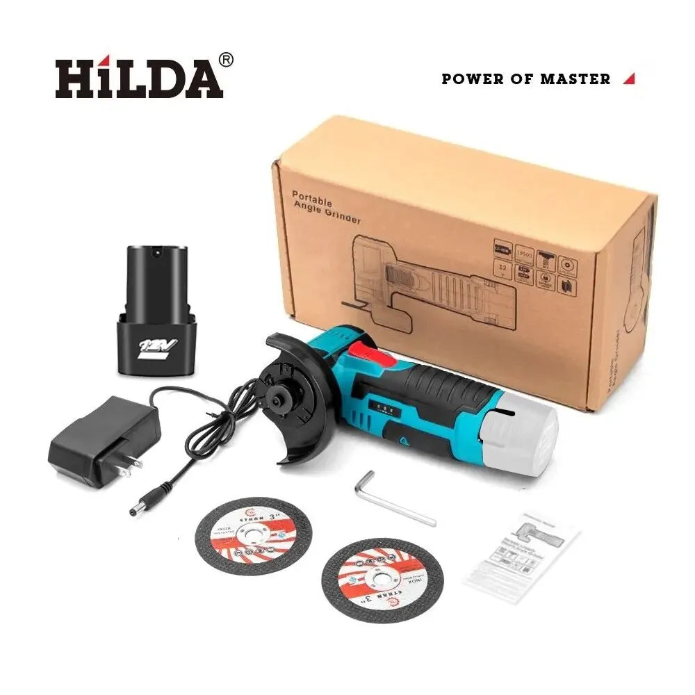 HILDA 12V Haakse Slijper Oplaadbaar Slijptool voor Polijsten en Slijpen Diamant Micro Draadloos Elektrisch Gereedschap