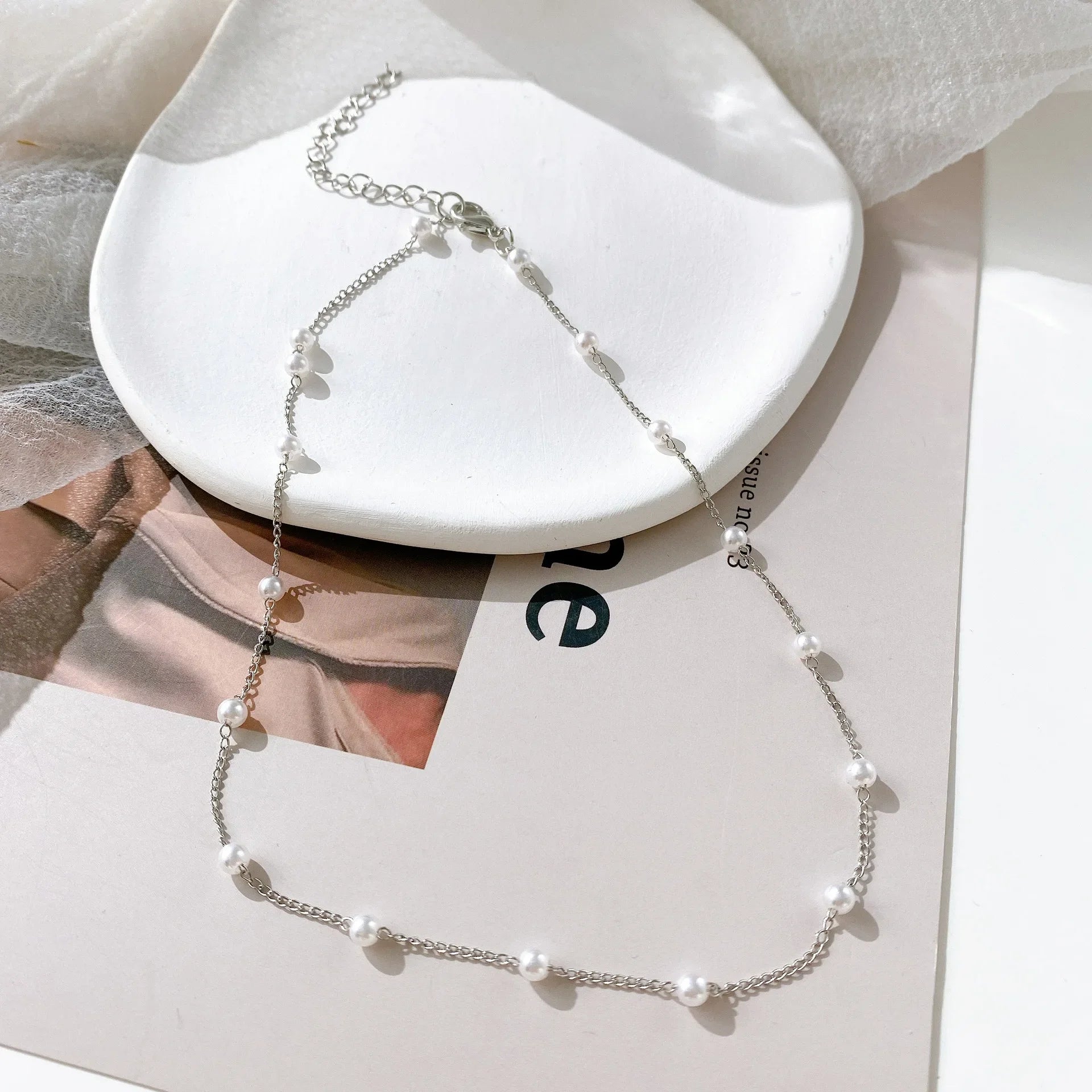 LATS Meerlaagse Parel Kruis Liefdeshart Hanger Kettingen voor Dames Goudkleur Mode Sleutelbeen Halsketting 2024 Trend Sieraden