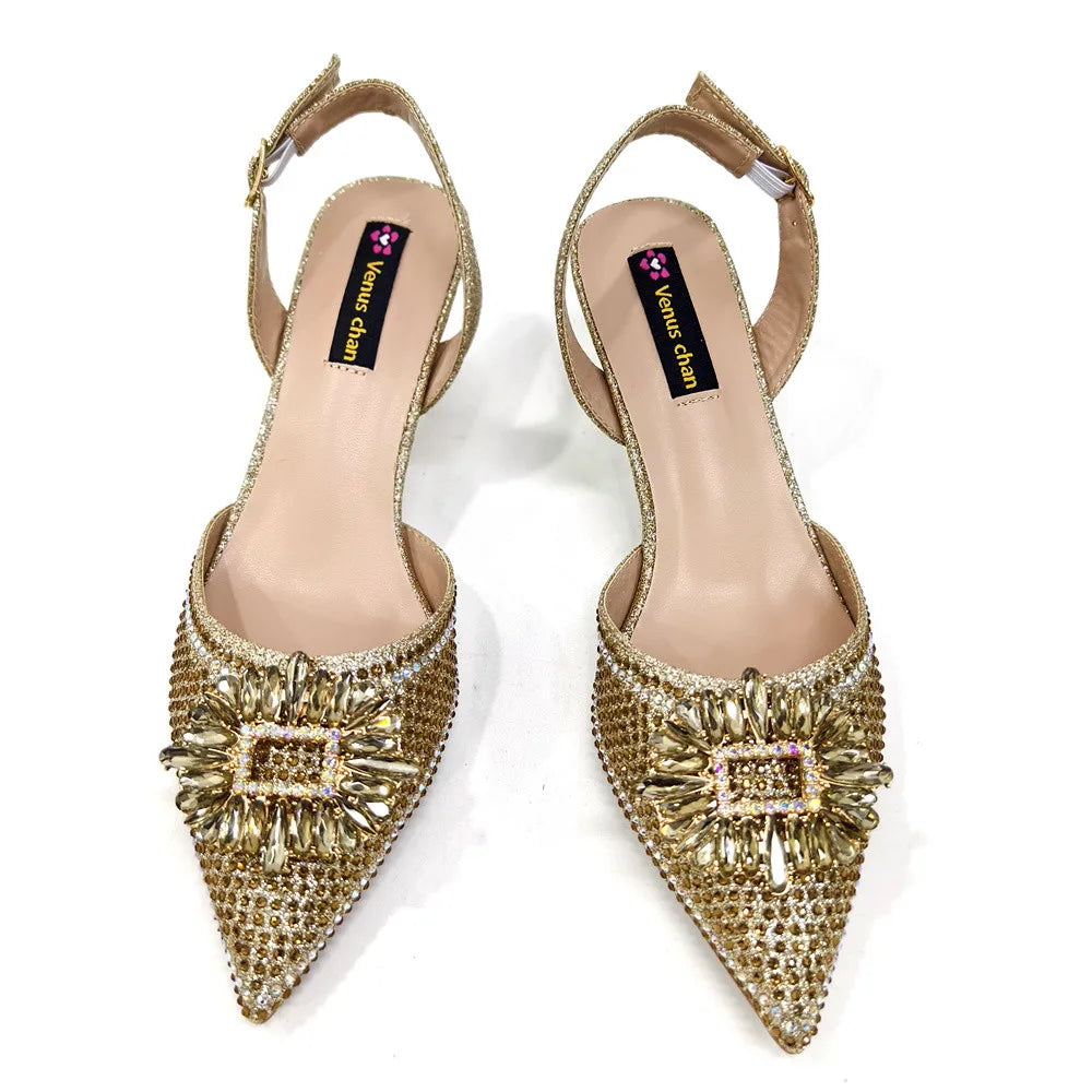 Sandali da donna nigeriani di alta qualità, stile italiano, sandali da donna africani, scarpe di lusso firmate, scarpe da donna 2025