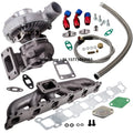 Car Turbocharger & Parts T3 T4 T04E Turbo Charger Kit Turbo A/R .57 + Oil Line+Manifold Kit for  Patrol Safari Y60 Y61