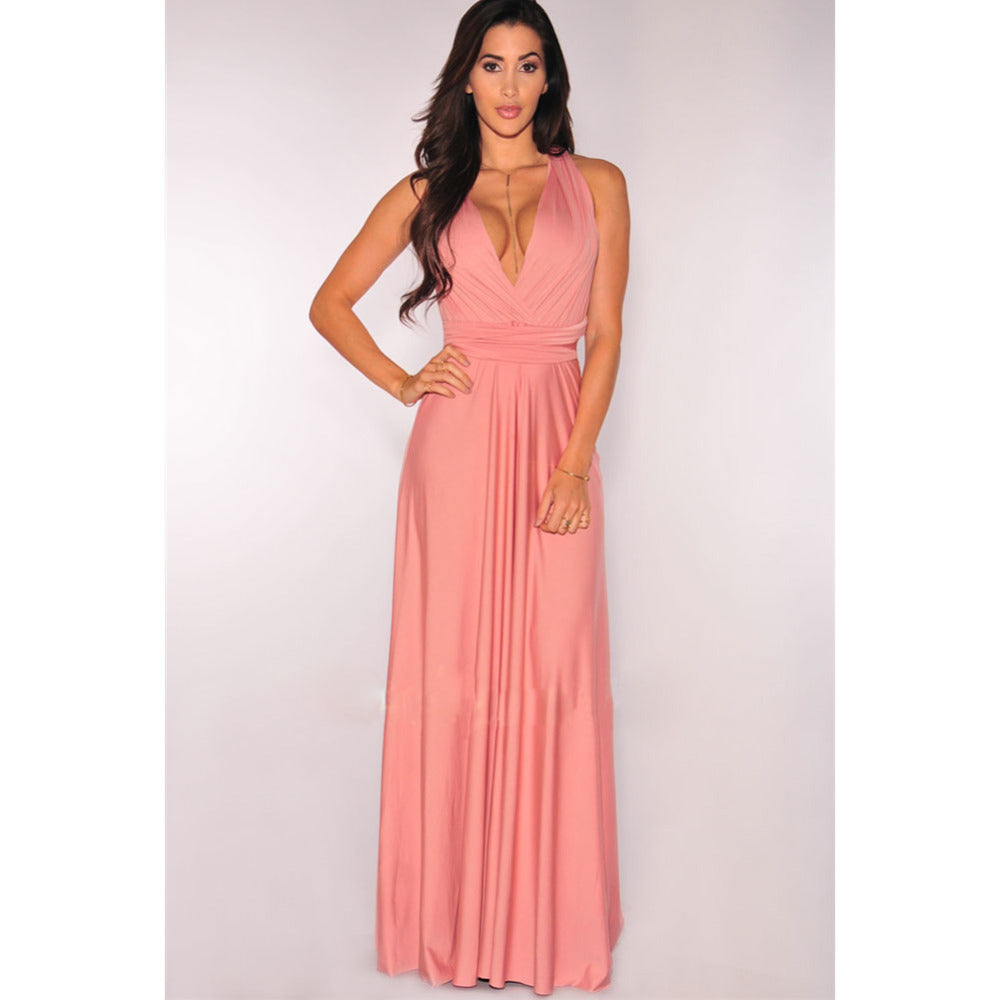 Sexy Vrouwen Multiway Wrap Convertible Boho Maxi Club Rode Bandage Lange Jurk Feest Bruidsmeisje Infinity Robe Longue Femme